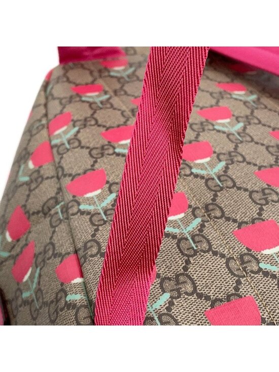 Gucci Backpack GG Supreme Flower Print Children Kids Kim Seungyoung main image 10